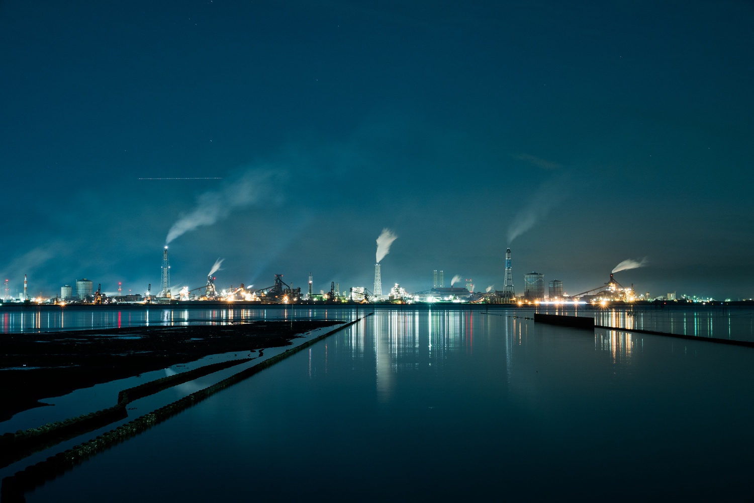 江川海岸から見た工場夜景